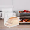 Piatti Scatola portaoggetti per pane Contenitore per bagel Contenitore rettangolare per supporto in plastica fatto in casa con coperchio