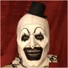 Masques de fête Joker Latex Masque Terrifier Art Le Clown Cosplay Horreur Fl Visage Casque Halloween Couvre-chef 230601 Drop Livraison Accueil Gard Dhmaz