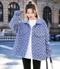 L6068 designer jaqueta feminina manga longa lapela pescoço xadrez jeans jaquetas denim casaco feminino