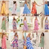 klänning för kvinna casual klänningar långa maxi sommar bohemian strand sundress sexig blommig tunika lång klänning vestido