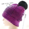 New Colored Gold and Silver Hot Stamping Wool Ball Knit Caps Men's and Women's Cold and Warm Couple Hats