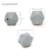 Necklaces Silicone Beads For Teether DIY 50pieces/lot Icosahedron Beads Better Than Hexagon Make Chewable Teething Necklace Jewelry