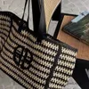 Anine Bing Designers Axelväskor stor kapacitet Tygväska Straw Woven Beach Väskor Köpare Bokstäver Totes utomhuspåsar Hobos mode 222 669