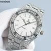 Diamonds AP Watch Apf Factory Vvs Iced Out Moissanite Can past Test Luxury Diamonds Quartz Movement Iced Out Sapphire auto RIKO high quality mechanical uhr bust63QZ