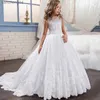 Mädchenkleider Blume Elegantes Briesdesjungfernkleid für Hochzeit 6–14 Jahre Teenager-Mädchen Abschlussfeier Abschlussball Langes Kleid Kinderfestzug Tailling DressL2402