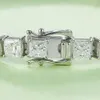 Sgarit hurtowa biżuteria Sier Moissanite Princess Cut Perfect Gift Diamond Tennis Bransoletę dla kobiet