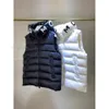 겨울 재킷 다운 조끼 Homme Vests Gilet Parkas 코트 후드 궤도 방수 남성 및 여성 윈드 브레이커 두꺼운 짧은 민소매 분리 가능한 emodern888