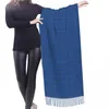Женские шарфы с большим движущимся рисунком теней Sonics, женские зимние толстые теплые шаль с кисточками, модный универсальный женский шарф