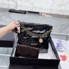 Designer canaliza sacos novos lazer a óleo de cera de couro 22 bolsa de couro de lixo bolsa de diamante bolsa de compras moeda de ouro crossbody saco saco feminino
