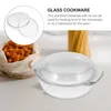 Servis uppsättningar soppa crock brun glas skål kristall med lock värmesistent snabb nudelugn mikrovågsugn special hög temperatur gryta