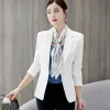 Blazers Autumn Winter Spring Women Blazers Fashion Luxury Suit Jackets Notched Outerwear Elegant White Tops Elegant Office Tailored Coat