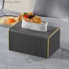 Tissue Boxes Napkins Luxury Golden Storage Napkin Holder Kitchen Box Square Shaped Container Plastic Craft Desktop Paper Case Q240226