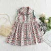 Sukienki dla dziewczynki niedźwiedź lider Europe and America Dziewczyny Księżniczki sukienki 2023 Summer Kids Sweet Floral Sukienka dla dzieci Costum