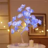 Luci notturne Lampada per albero di rose a distanza Lampada da tavolo colorata Fiore artificiale Bonsai Regalo di San Valentino Decorazione di nozze per la camera da letto