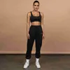 Designer Brand Womens Tracksuits Women Navel-baring Tank Top Tie-up Trousers Two-piece Sports Fitness Running Suit Jogging Clothes Vest Sweatpant Outdoor sports set