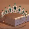 مجوهرات العروس Tiaras Green Fashion Crown