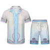 Kvinnor Simning Shorts Beach Swim Casual Shirt Set San Suits Designer Quick Dry Fabric Par Slim Fit Casablan och T