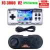 Gracze najnowsze FC3000 V2 IPS Ekran ręczny Konsola gier 10 symulator Symulator Kolor Screen Screen Console