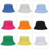 Berets 12 Color Cotton Fisherman Hat For Man Sun Uv Protection Women Bucket Double-sided Outdoor Fishing Beach Pure Hiking Caps