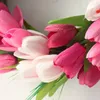 Couronne de tulipes décoratives, fleurs artificielles pour porte, brindille florale, printemps et été pour devant