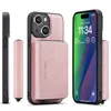 Magnetisk telefonfodral för iPhone 15 14 13 Pro Max Samsung Galaxy S24 S23 S22 Note20 S21 Ultra S21FE S23FE 5G A15 A34 A54 Google Pixel 8 8Pro Lösningsbar blixtlås Wallet Shell