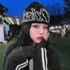 Bérets Femmes Bonnet Chapeau Mode Coréenne Tricot Lettre Hiver Jacquard Hip Hop Harajuku Graphique Y2k Streetwear Unisexe Pull Accessoires