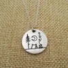 Pendentif Colliers Belle Camping Sous Une Grande Lune Brillante Collier Bijoux En Plein Air Cadeaux De Vie Simple Pour Les Campeurs SanLan