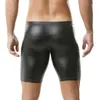 Underpants Sexy Men's PU Leather Boxer Shorts Low Waist Tight Short Pants Male Nightclub Underwear Boxers Faux Man Boxershorts