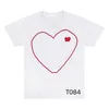 Designer Men's T-Shirts Play Designer Men's T-Shirts Casual Women's Des Badge Garcons Quality Print Short Sleeve Short T-Shirt Couple Hearts Tshirt MECS8OFY