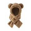 Bérets Chapeau de trappeur d'ours avec écharpe, mignon et chaud d'hiver, chapeaux de chasse au marsouin pour hommes, chauffe-oreilles