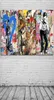 3 Panels Banksy Collage Graffiti art Chaplin Modern Canvas Oil Painting Print Wall Art Decor for Living Room Decoration Framed U7984436