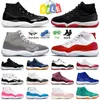 2024 Атлетик 11S Мужские баскетбольные туфли 11 OG Bred Velvet Cool Grey Space Jam Dmp Jump High Low