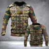 Herren Hoodies Männer Hoodie 3D Armee Camouflage Print Pullover Winter Herbst Soldat Uniform Übergroße Kapuzenpullover Unisex Sportbekleidung