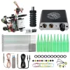 Kits Beginner Complete Tattoo Kit Hines Gun Black Ink Set Power Power Supply Grips Art Body Set Makeup Tattoo Set