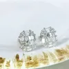 Studörhängen Pure Natural 1 karat Crystal Gemstone Real S925 Sterling Silver Earring for Women 925 Jewelry Bizuteria