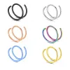 Brooches Stainless Steel Double Nose Hoop Rings Mixed Color Body Clips Hoop Set For Women Men Mouth Ear Piercing Jewelry Size 0.8mm