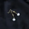 Dangle Earrings Creative Design SimplicityEarings Stud Stud Elegant Classic Round Pearl Fashinableと参加宴会の宝石に出席する