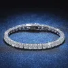 Delicate Classic Design 14K Gold Tennis Chain Bracelet With Shining Lab Diamond