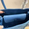 Denim tote crossbody bolsa sacos de compras senhoras bolsas bolsa material lona couro genuíno alça moda carta grande capacidade