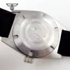 Автоматические часы для дайвинга Tandorio, 38 мм, NH35A, 20 бар, для мужчин, матовый корпус, сапфировое стекло, светящийся калифорнийский циферблат, кожаный резиновый ремешок 240220