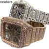 SuperClone AP Diamonds Diamonds Watch Pass Test Quartz Movement VVSはサファイアの男性が高品質のダイヤモンドモイサナイトを監視します。