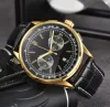 MENS BR BREITLINGITY WATCHES DIMAMER Cała Dial Work Quartz Watch Navitimer 1884 Top Luksusowa marka chronograph zegar stalowy pasek mody mody na rękę