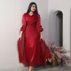 Etnische kleding elegante moslimvrouwen 2 stuks bijpassende set abaya satijn Arabische Turkse avondjurk jurk islamitische kaftan Marokkaans