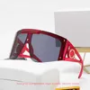 occhiali da sole classici da uomo Occhiali da sole alla moda Designer Donna Occhiali con lenti monopezzo Occhiali da guida di grandi dimensioni a colori di tendenza Montatura per occhiali integrata