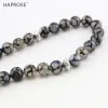 Bracelets HAPROSE 2018 nouveau bracelet en agate à rayures noires naturelles forme ronde 10mm 33 perles prière islamique musulman Tasbih agate à rayures noires