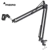 Microfones Maono Microfone Suspensão Boom Scissor Arm Stand for Professional Podcast Streaming Microfona do YouTube