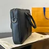 Porte-documents noir formel pour hommes, sac à bandoulière d'affaires, sac à main de grande capacité, sac de voyage et de bureau