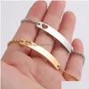 Chain Trendy Love Heart roestvrijstalen armband kan door uzelf worden aangepast Gold Sier Charm Armbanden Blank Bar voor vrouwen Jewel Dhgarden Dhqgl
