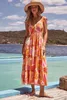 Vestido para mujer vestidos casuales largo Maxi verano bohemio playa Vestido de verano Sexy túnica Floral Vestido largo Vestido