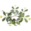 Decorative Flowers Artificial Greenery Wreath Ring Dining Table Fake Simulation Holder